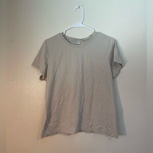 Uniqlo Light Beige Crew Neck Tee